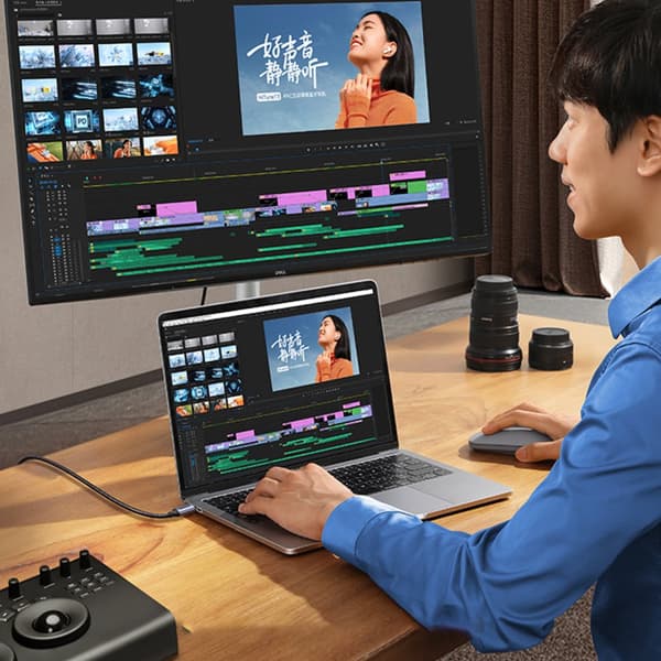 USB-C - HDMI 2.1 8K 60Hz adapterkabel 1,5m grå