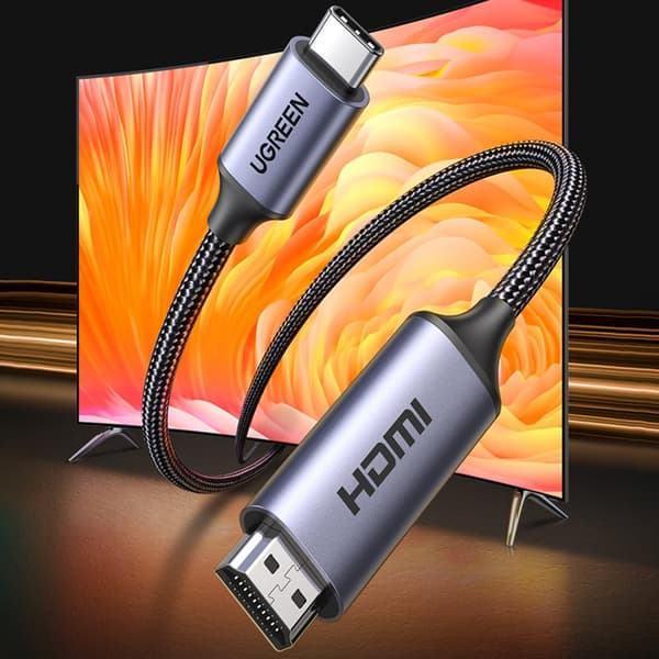 USB-C - HDMI 2.1 8K 60Hz adapterkabel 1,5m grå