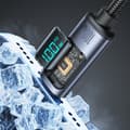 Miniatyrbild 2 av 6: USB-C kabel med LED display 100W 1,2m svart