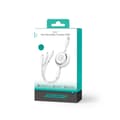 Miniatyrbillede 2 af 2: 3-i-1 farverig serie USB-A til USB-C / iPhone Lightning / microUSB udtrækkeligt kabel 1m hvid