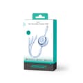 Miniatyrbillede 2 af 2: 3-i-1 farverig serie USB-A til USB-C / iPhone Lightning / microUSB udtrækkeligt kabel 1m blåt