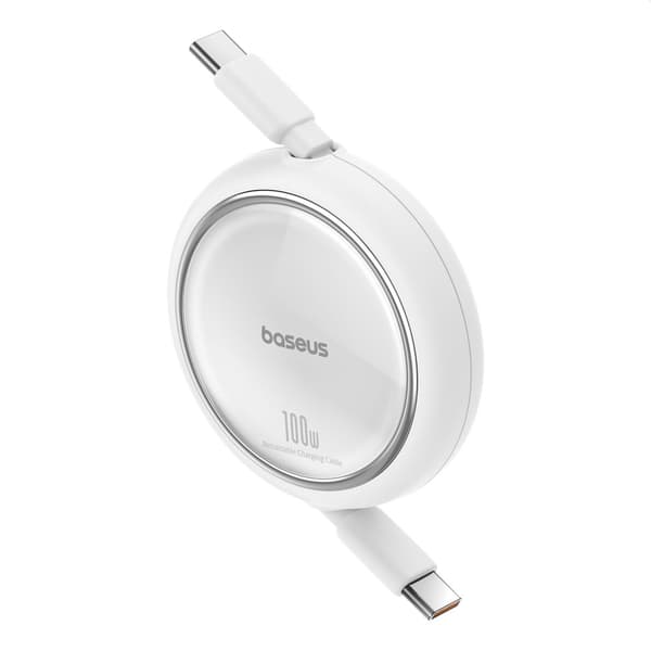 Kabel tilbagetrækkeligt optrækkeligt kabel USB-C 100W Free2Draw Mini 1m hvid