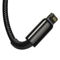 Miniatyrbillede 3 af 6: 3i1 USB kabel USB-C Iphone Lightning microUSB 3,5 A 1,5 m sort