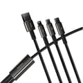 Miniatyrbillede 4 af 6: 3i1 USB kabel USB-C Iphone Lightning microUSB 3,5 A 1,5 m sort