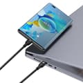 Miniatyrbillede 3 af 6: Kabel hurtigopladningskabel Flash Series 2in1 USB-C 2xUSB-C 100W 1,5m sort