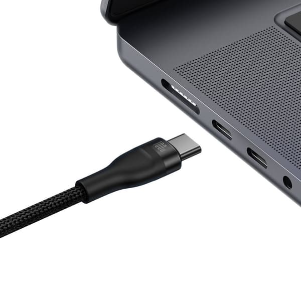 Kabel hurtigopladningskabel Flash Series 2in1 USB-C 2xUSB-C 100W 1,5m sort