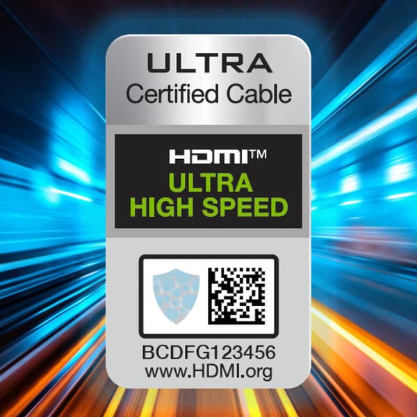 Stærkt holdbart HDMI 2.1 8K/4K/2K flettet kabel 2m - sølv