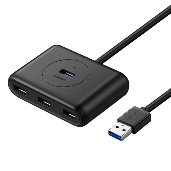 USB port HUB splitter för 4x USB 3.2 kabel 0,5 m svart