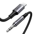 Miniatyrbillede 1 af 6: AUX lydkabel til iPhone MFI Lightning - 3,5 mm mini jack 1 m, grå