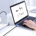 Miniatyrbillede 6 af 6: USB-C Strømforsyningskabel 100W Quick Charge FCP 5A 3m grå