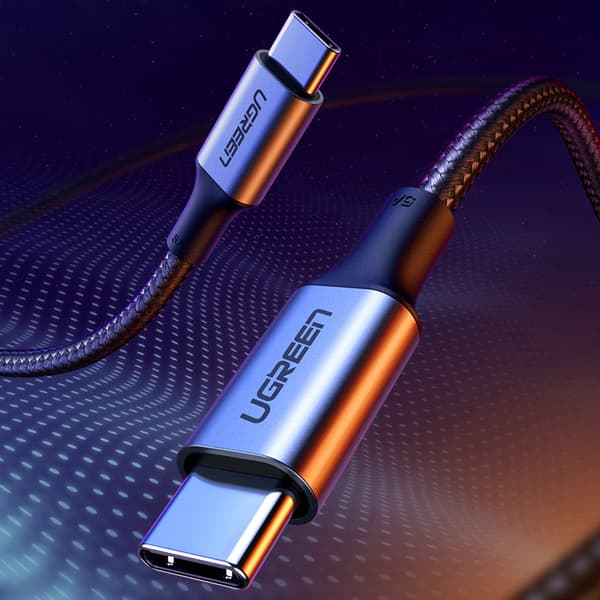USB-C Strømforsyningskabel 100W Quick Charge FCP 5A 3m grå