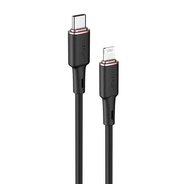 Kabel til iPhone MFI USB-C - Lightning 30W 3A 1,2m sort