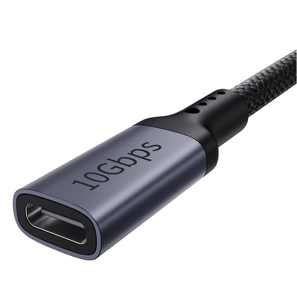 USB-C 10Gbps kabelförlängningskabel 0,5m svart