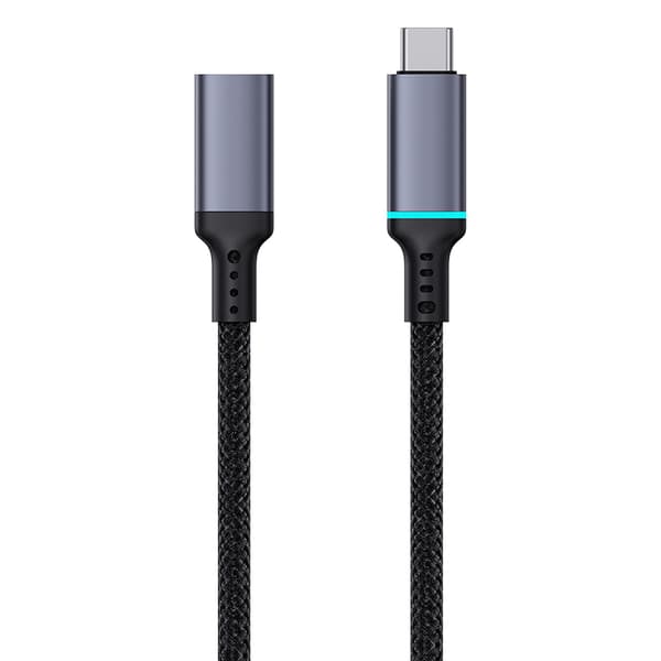 USB-C 10Gbps kabelförlängningskabel 0,5m svart