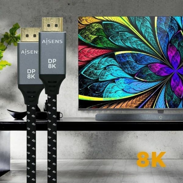 DisplayPort-Kabel Aisens A149-0435 Svart Svart/Grå 1 m