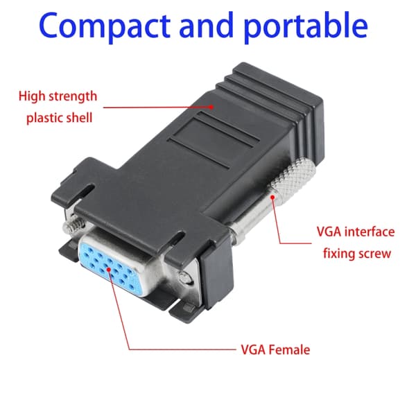 VGA-Adapter Vga till nätverkskontakt RJ45
