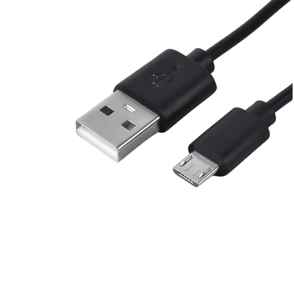INF 2-pack 2M mikro-USB-kabel, 2A snabbladdningskabel för Android Svart