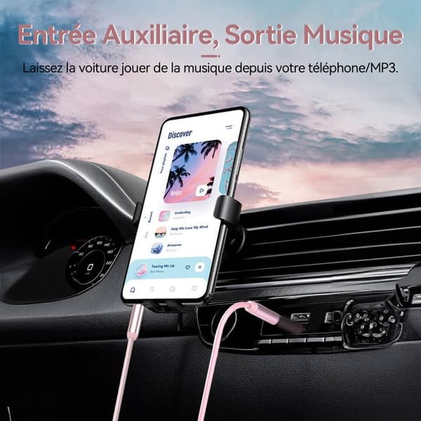 Audio Jack-kabel, AGPTE, hane till USB, 3,5 mm, överförings- och laddningskabel för ljudenheter