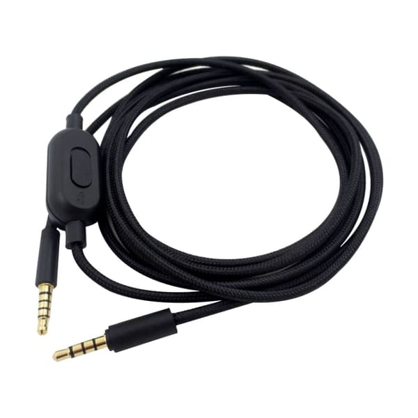 Lydkabel med 3,5 mm til Logitech G433 / G233 / G Pro / G Pro X - 2 meter med lydstyrkekontrol