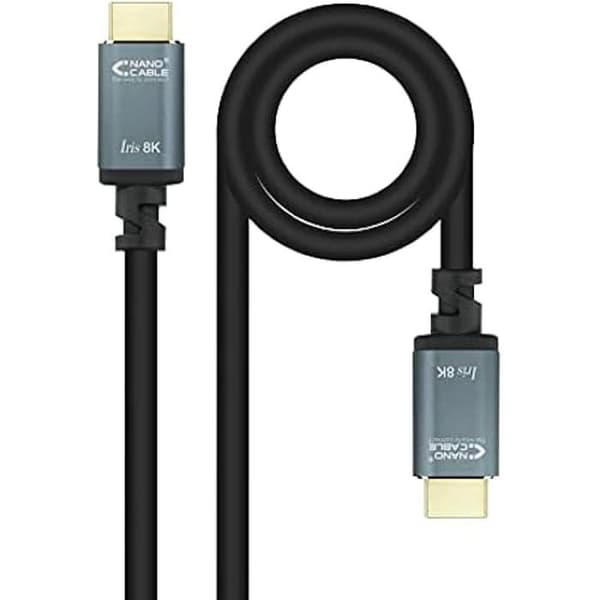 NANOCABLE 10.15.8005 - HDMI V2.1 IRIS 8K-kabel, typ A/hane - typ A/hane, svart, 5 m