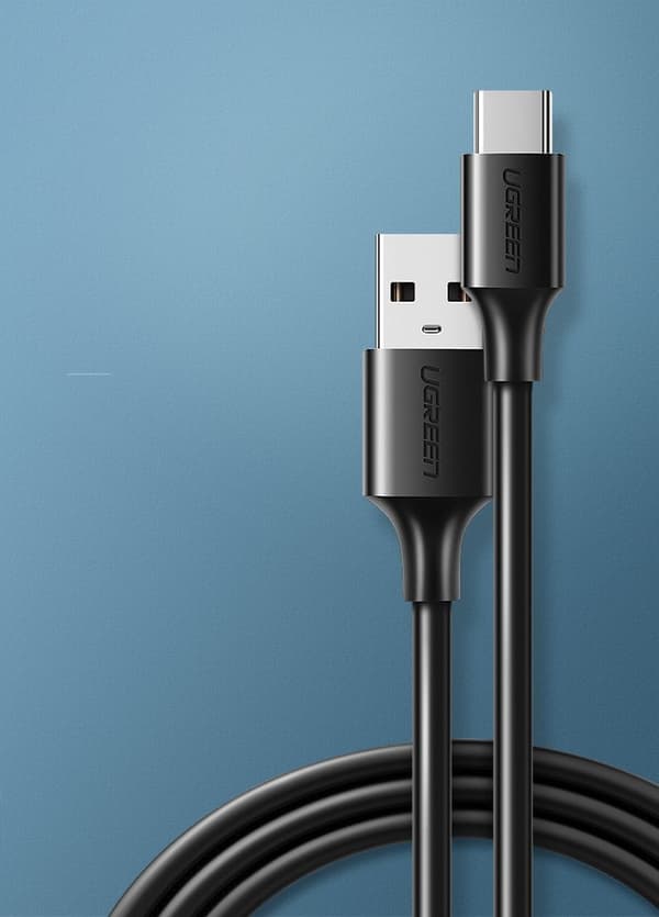 Kabel USB - USB-C 2A 2m sort