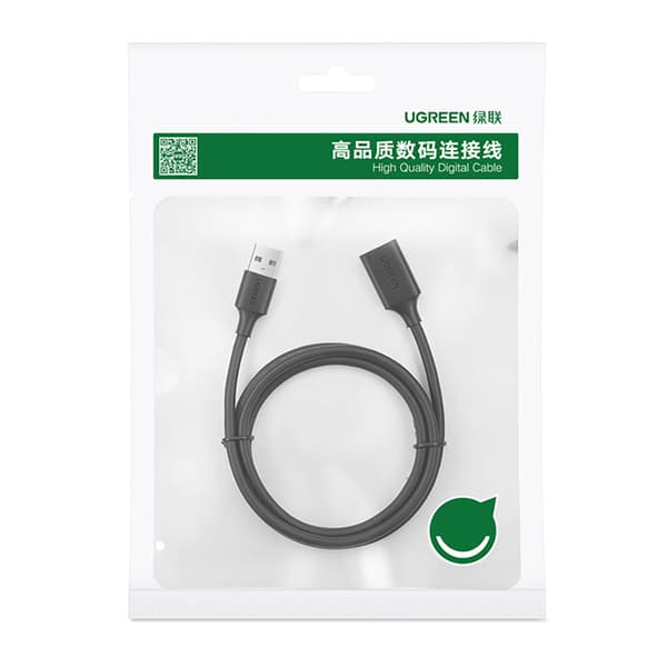 Förlängningskabeladapter för USB 2.0-kabel, 5 m, svart