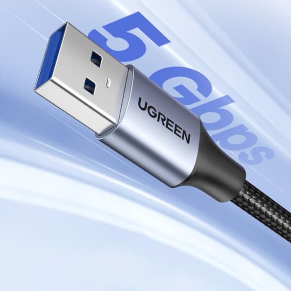 Holdbart USB 3.0 5Gb/s forlængerkabel, 2m, grå