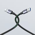 Miniatyrbild 5 av 6: Slitstark flätad kabel USB 3.0 5Gb/s 0.5m grå