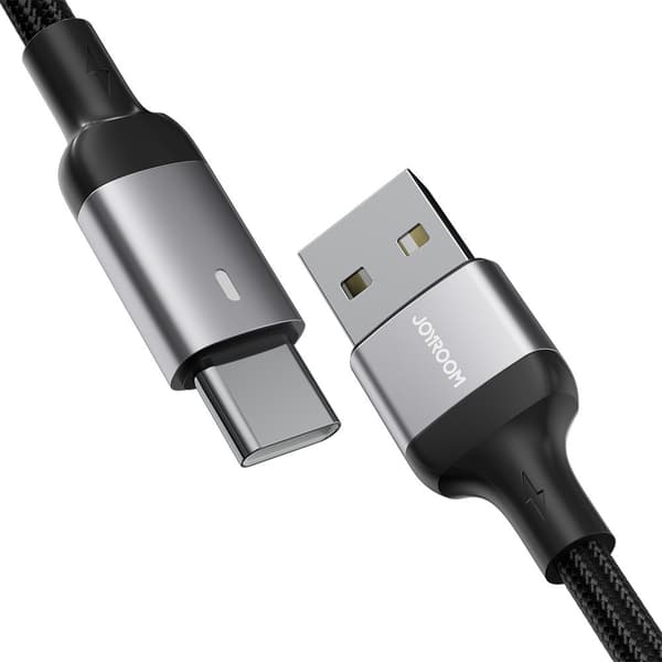 USB - USB-C kabel til hurtig opladning A10 Series 3A 1,2m sort