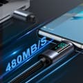 Pikkukuva 4 / 6: Kaapeli LED-näytöllä USB-C - USB-A 66W 1,2m musta