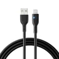 Miniatyrbillede 1 af 3: iPhone kabel med LED indikator USB - Lightning 2.4A 2m sort