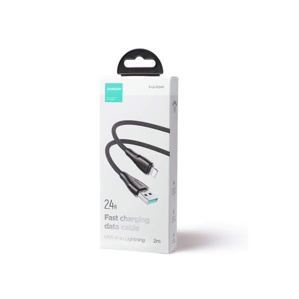 Kabel för iPhone Surpass Series USB - Lightning 2.4A 2m svart