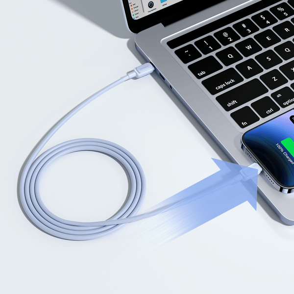 Kabel til iPhone USB-C - Lyn 20W 1,2m blå