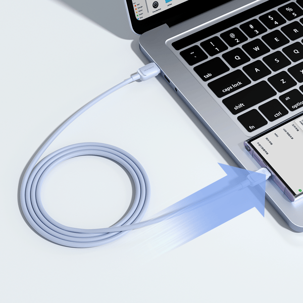 Kabel USB-A - USB-C 3A 1,2m blå