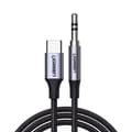 Pikkukuva 1 / 6: Stereoäänikaapeli AUX 3,5 mm minijakki - USB-C puhelimen tabletille 1m musta