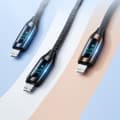 Miniatyrbild 4 av 5: iPhone USB-C - Lightning-kabel med LED-display 36W 2m svart