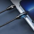 Miniatyrbild 5 av 5: iPhone USB-C - Lightning-kabel med LED-display 36W 2m svart