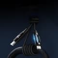 Miniatyrbild 2 av 5: iPhone USB-C - Lightning-kabel med LED-display 36W 2m svart