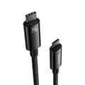 Miniatyrbillede 2 af 6: USB-C kabel 480Mb/s 240W Tungsten Guld 1m sort