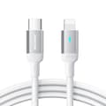 Miniatyrbillede 1 af 6: USB-C - Lightning kabel med LED indikator 20W A10 Series 1,2 m hvid