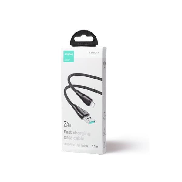 Kabel til iPhone USB - Lightning 2.4A Surpass Series 1.2 m sort