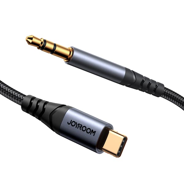 Stereolydkabel til telefon AUX 3,5 mm ministik - USB-C 1,2 m sort