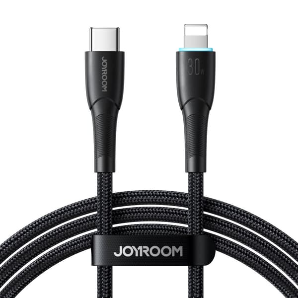 Kabel för iPhone Starry Series USB-C - Lightning 30W 1m svart