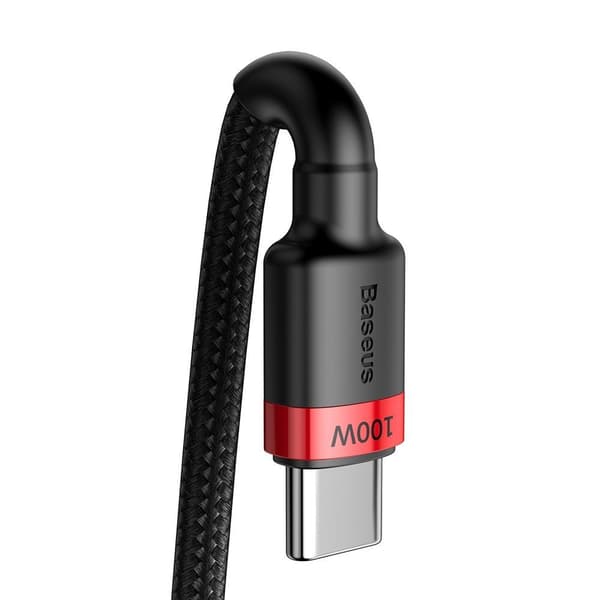 Vahva nailonkaapeli USB-C PD kaapeli 100W 20V 5A 2m musta