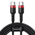 Pikkukuva 1 / 6: Vahva nailonkaapeli USB-C PD kaapeli 100W 20V 5A 2m musta