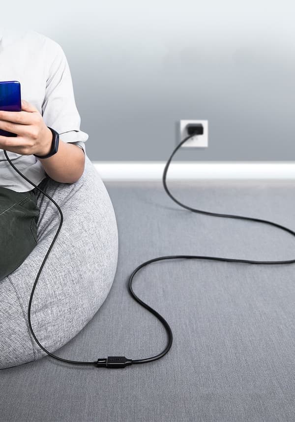USB 3.0 förlängningskabel, 3 m, svart