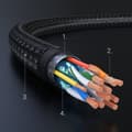 Pikkukuva 4 / 6: Punottu kaapeli HDMI 2.0 4K korkealaatuinen OFC 3m musta