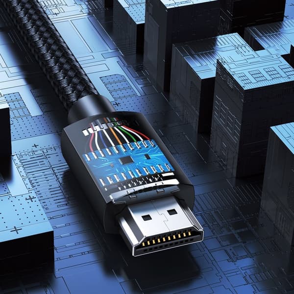 Punottu kaapeli HDMI 2.0 4K korkealaatuinen OFC 3m musta