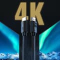 Pikkukuva 2 / 6: Punottu kaapeli HDMI 2.0 4K korkealaatuinen OFC 3m musta