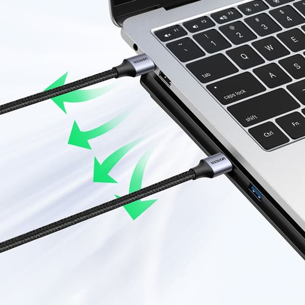 TPE-punottu kaapeli USB 3.0 5Gb/s 1m, harmaa